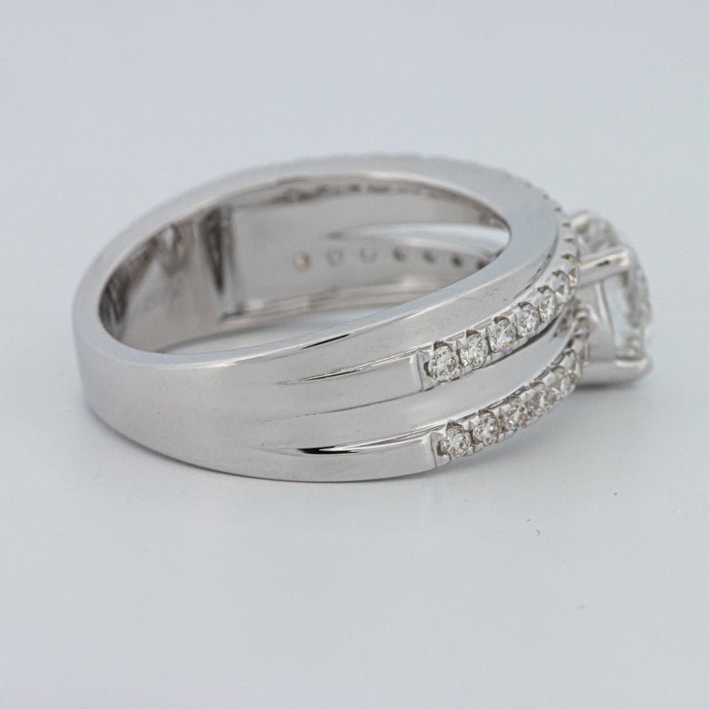 1 CT Round Cut Double Band Pavé Ring (LG) - ZIZOV DIAMONDS