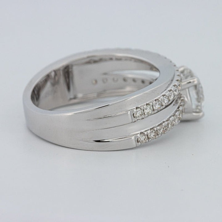 1 CT Round Cut Double Band Pavé Ring (LG) - ZIZOV DIAMONDS
