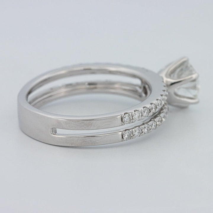1 CT Round Cut Double Band Pavé Ring (LG) - ZIZOV DIAMONDS