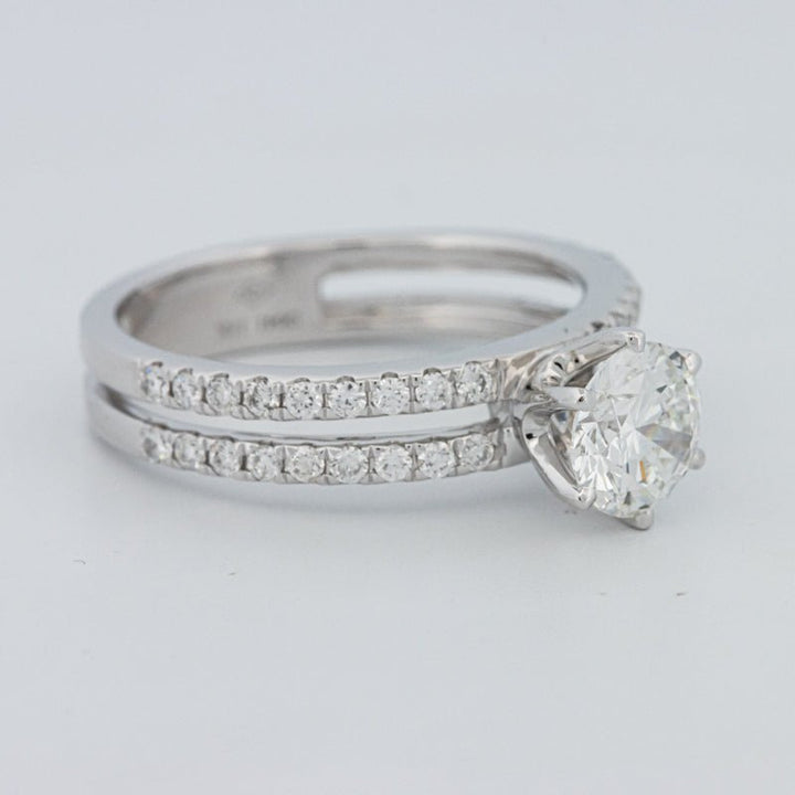 1 CT Round Cut Double Band Pavé Ring (LG) - ZIZOV DIAMONDS