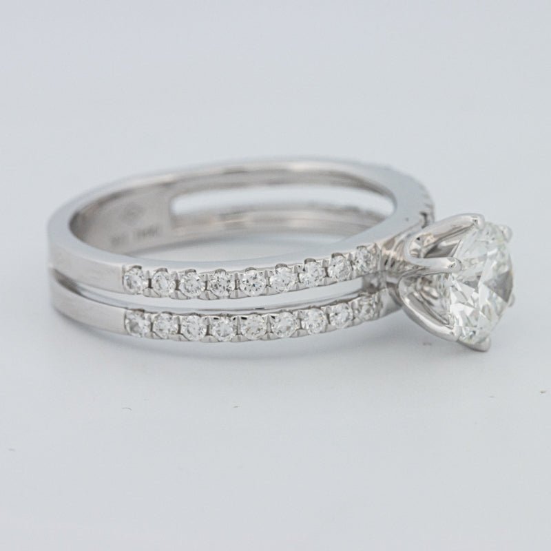 1 CT Round Cut Double Band Pavé Ring (LG) - ZIZOV DIAMONDS