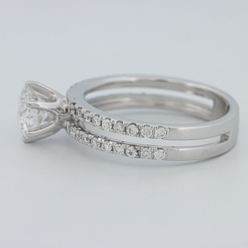 1 CT Round Cut Double Band Pavé Ring (LG) - ZIZOV DIAMONDS
