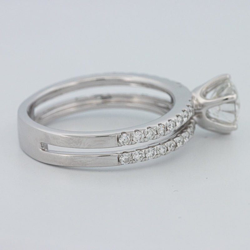 1 CT Round Cut Double Band Pavé Ring (LG) - ZIZOV DIAMONDS