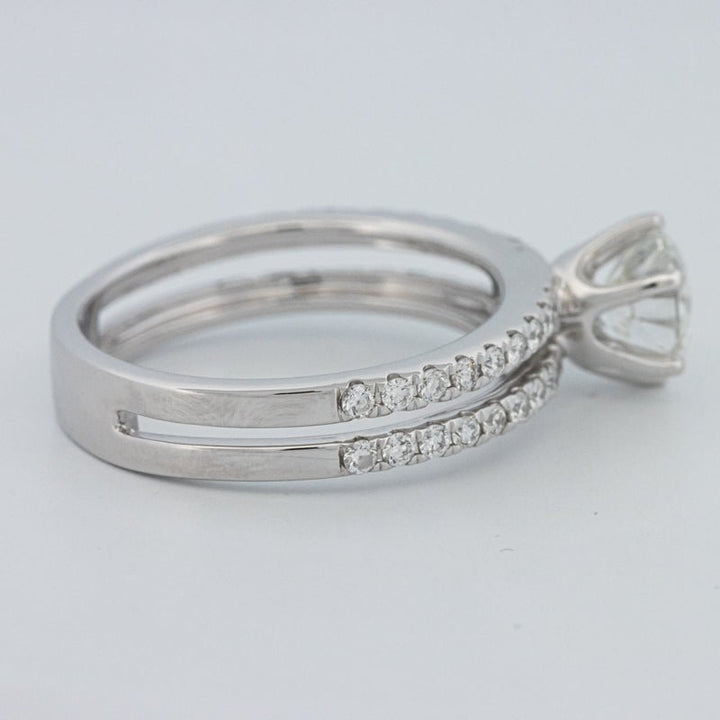 1 CT Round Cut Double Band Pavé Ring (LG) - ZIZOV DIAMONDS