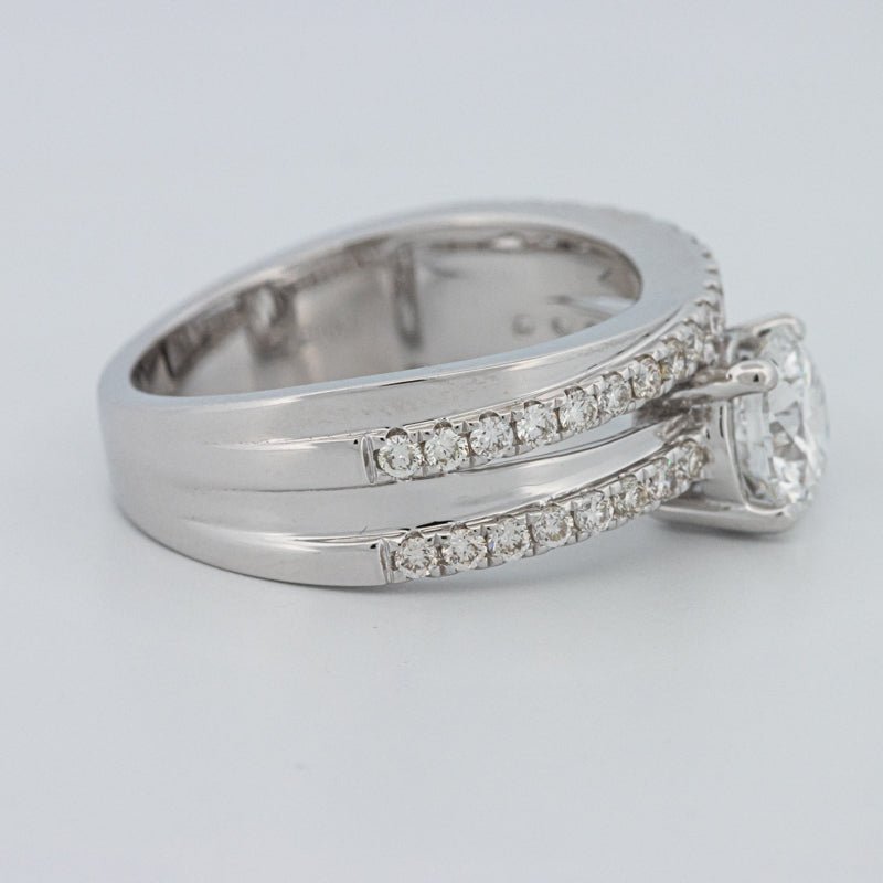 1 CT Round Cut Double Band Pavé Ring (LG) - ZIZOV DIAMONDS
