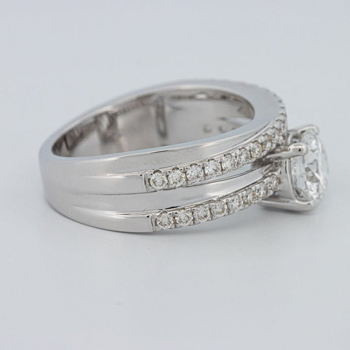 1 CT Round Cut Double Band Pavé Ring (LG) - ZIZOV DIAMONDS