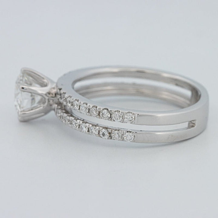 1 CT Round Cut Double Band Pavé Ring (LG) - ZIZOV DIAMONDS