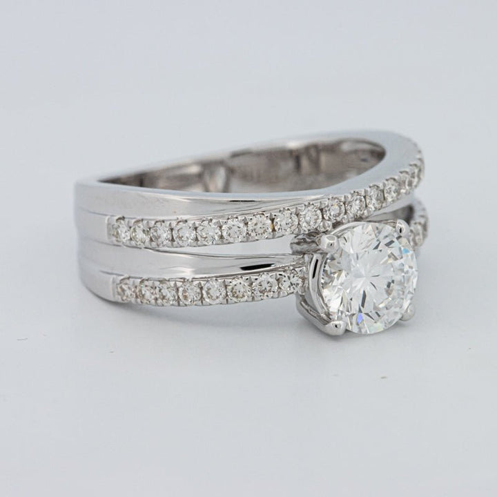 1 CT Round Cut Double Band Pavé Ring (LG) - ZIZOV DIAMONDS