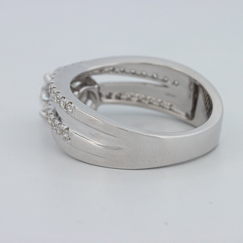 1 CT Round Cut Double Band Pavé Ring (LG) - ZIZOV DIAMONDS