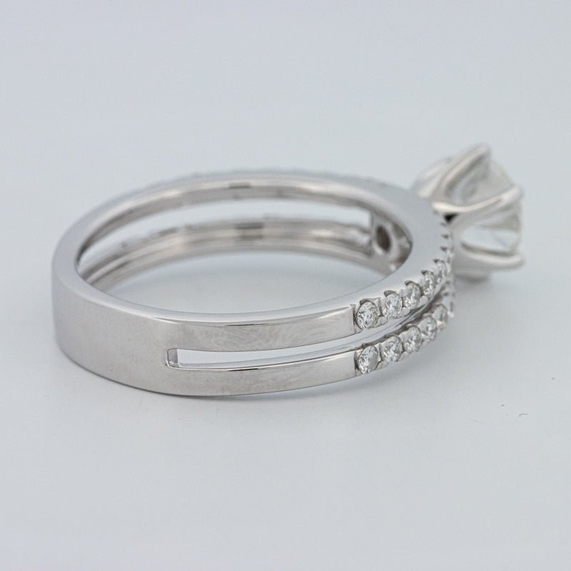 1 CT Round Cut Double Band Pavé Ring (LG) - ZIZOV DIAMONDS