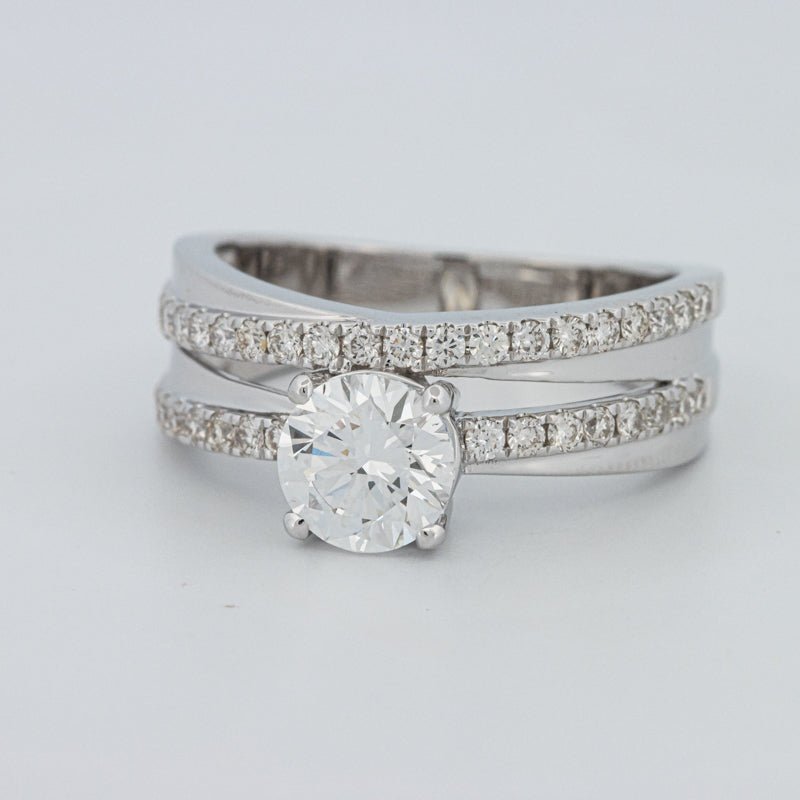 1 CT Round Cut Double Band Pavé Ring (LG) - ZIZOV DIAMONDS