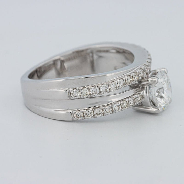 1 CT Round Cut Double Band Pavé Ring (LG) - ZIZOV DIAMONDS