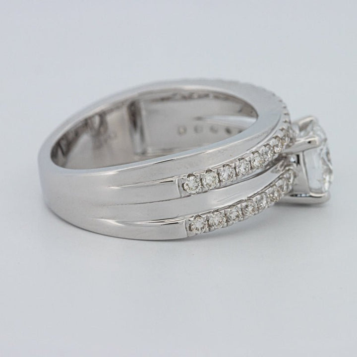 1 CT Round Cut Double Band Pavé Ring (LG) - ZIZOV DIAMONDS