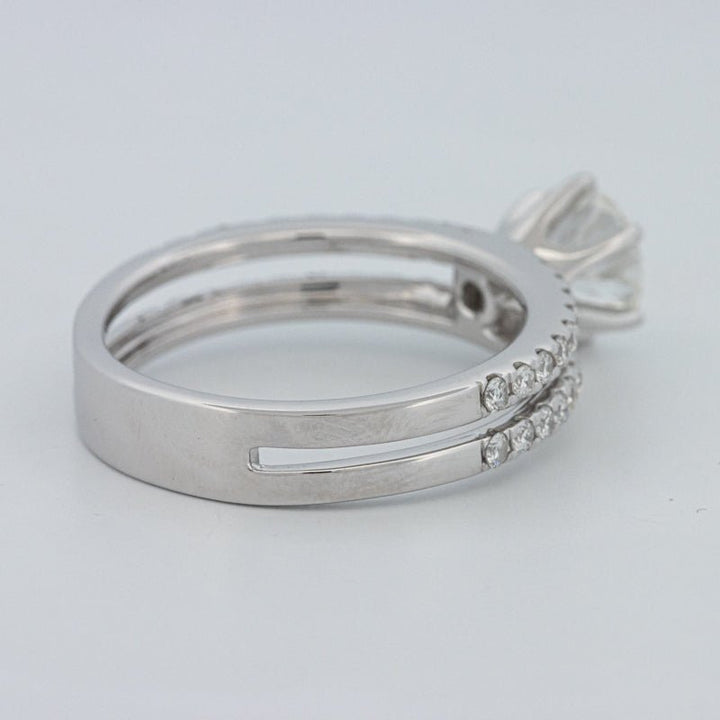 1 CT Round Cut Double Band Pavé Ring (LG) - ZIZOV DIAMONDS