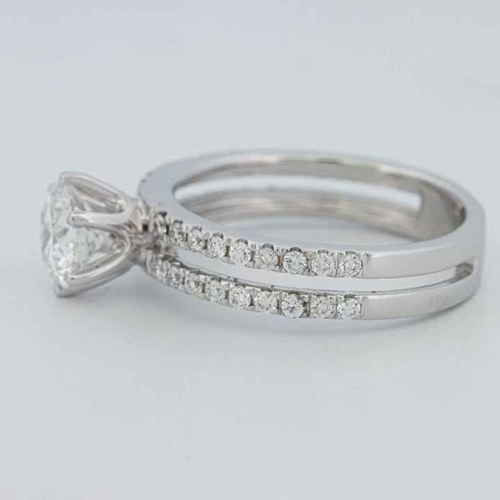 1 CT Round Cut Double Band Pavé Ring (LG) - ZIZOV DIAMONDS