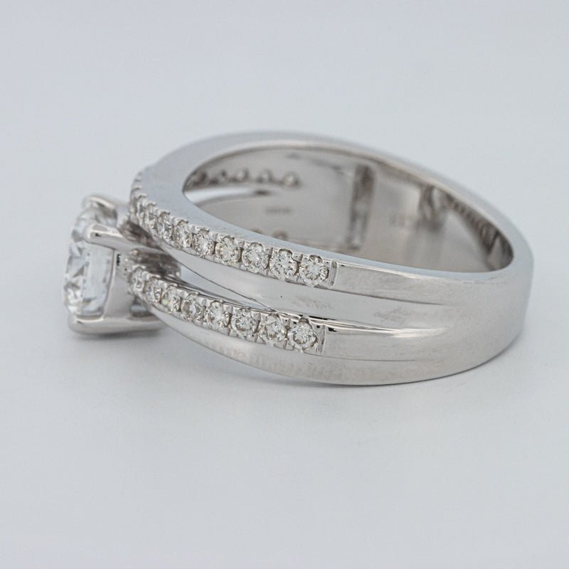 1 CT Round Cut Double Band Pavé Ring (LG) - ZIZOV DIAMONDS