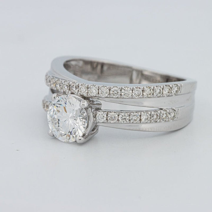 1 CT Round Cut Double Band Pavé Ring (LG) - ZIZOV DIAMONDS