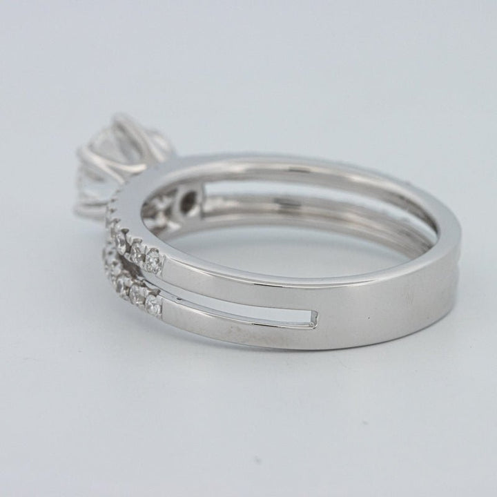 1 CT Round Cut Double Band Pavé Ring (LG) - ZIZOV DIAMONDS