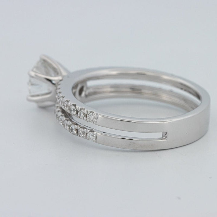 1 CT Round Cut Double Band Pavé Ring (LG) - ZIZOV DIAMONDS