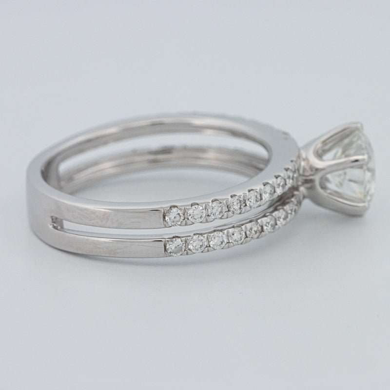 1 CT Round Cut Double Band Pavé Ring (LG) - ZIZOV DIAMONDS