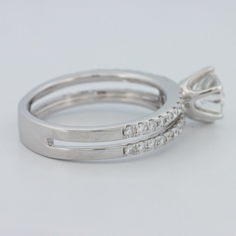 1 CT Round Cut Double Band Pavé Ring (LG) - ZIZOV DIAMONDS