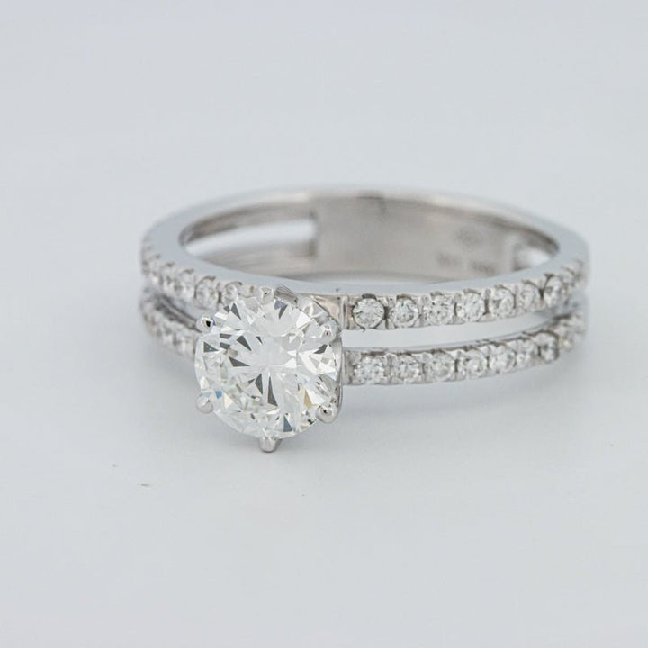 1 CT Round Cut Double Band Pavé Ring (LG) - ZIZOV DIAMONDS