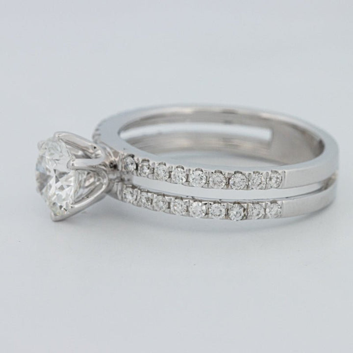 1 CT Round Cut Double Band Pavé Ring (LG) - ZIZOV DIAMONDS
