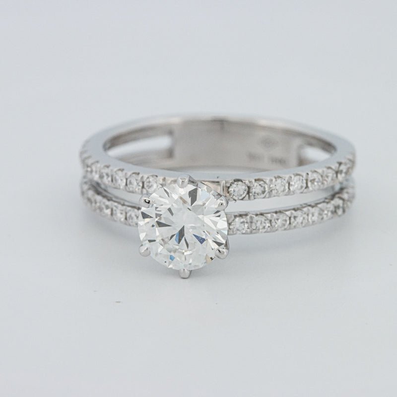 1 CT Round Cut Double Band Pavé Ring (LG) - ZIZOV DIAMONDS