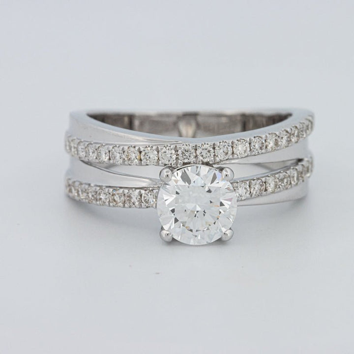 1 CT Round Cut Double Band Pavé Ring (LG) - ZIZOV DIAMONDS