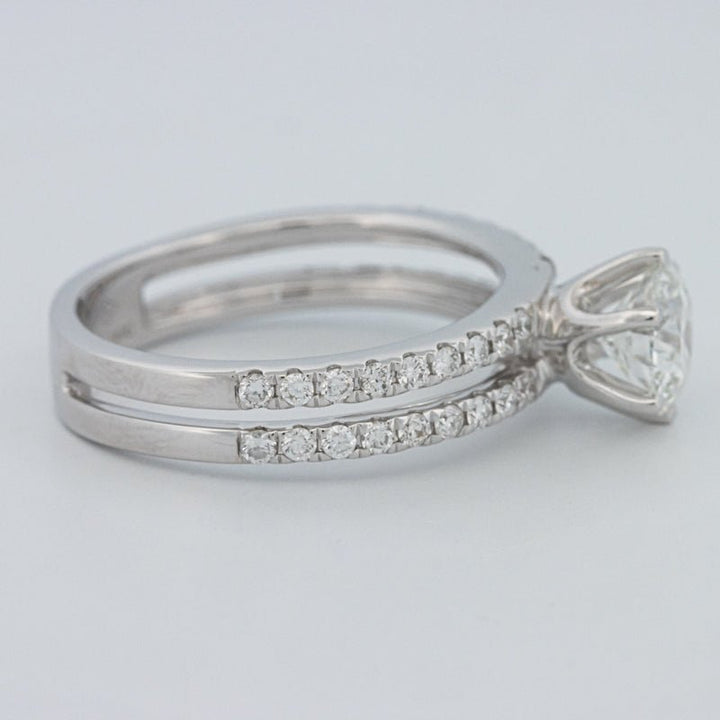 1 CT Round Cut Double Band Pavé Ring (LG) - ZIZOV DIAMONDS