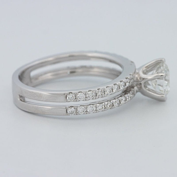 1 CT Round Cut Double Band Pavé Ring (LG) - ZIZOV DIAMONDS