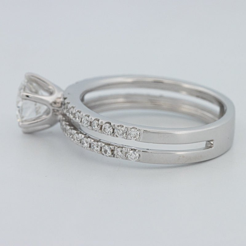 1 CT Round Cut Double Band Pavé Ring (LG) - ZIZOV DIAMONDS
