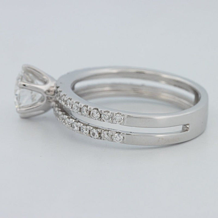 1 CT Round Cut Double Band Pavé Ring (LG) - ZIZOV DIAMONDS