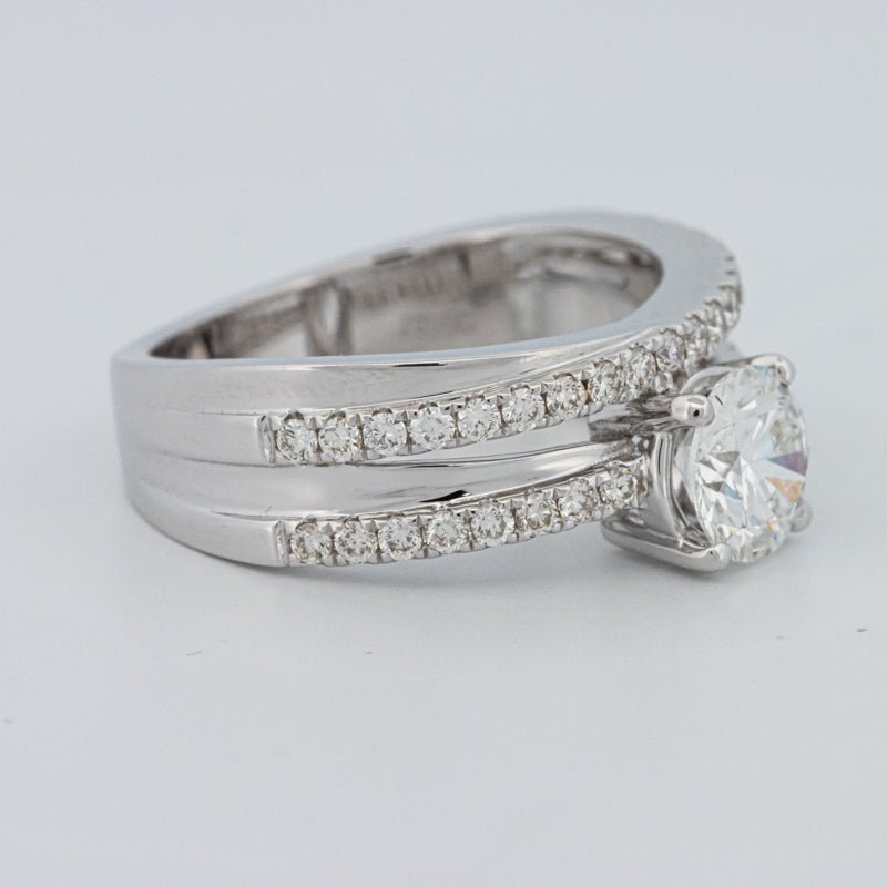1 CT Round Cut Double Band Pavé Ring (LG) - ZIZOV DIAMONDS