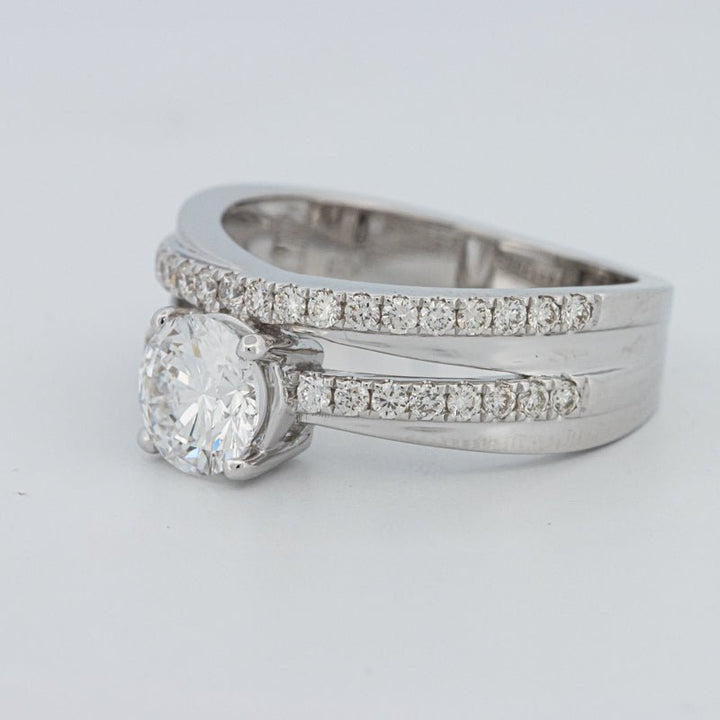 1 CT Round Cut Double Band Pavé Ring (LG) - ZIZOV DIAMONDS