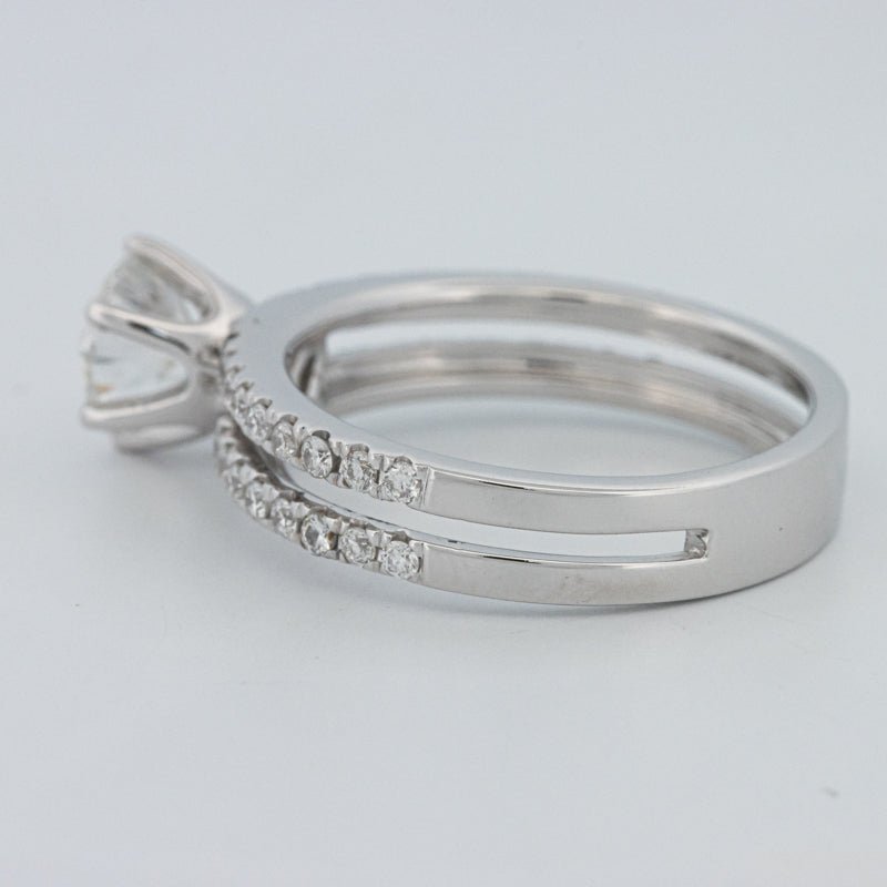 1 CT Round Cut Double Band Pavé Ring (LG) - ZIZOV DIAMONDS