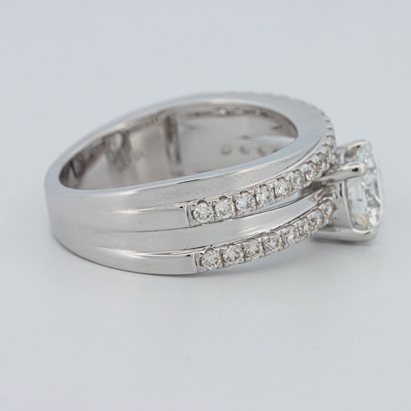 1 CT Round Cut Double Band Pavé Ring (LG) - ZIZOV DIAMONDS