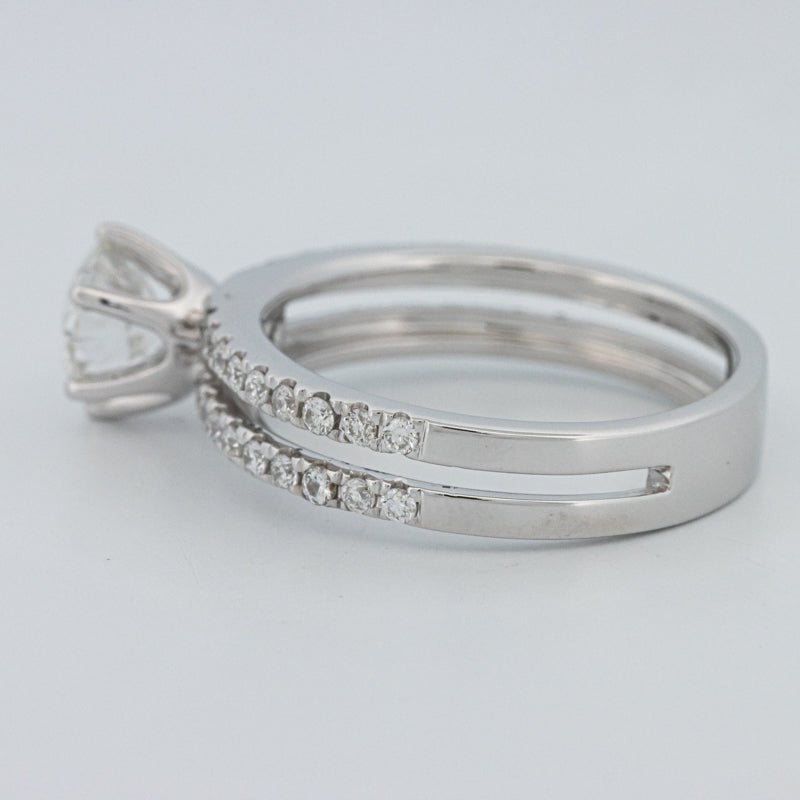 1 CT Round Cut Double Band Pavé Ring (LG) - ZIZOV DIAMONDS