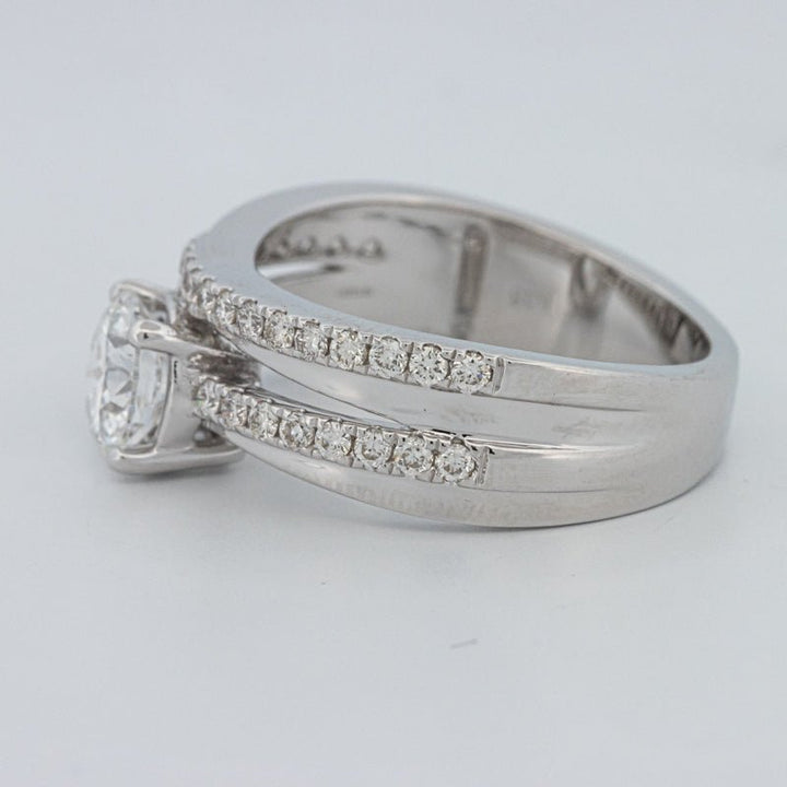 1 CT Round Cut Double Band Pavé Ring (LG) - ZIZOV DIAMONDS