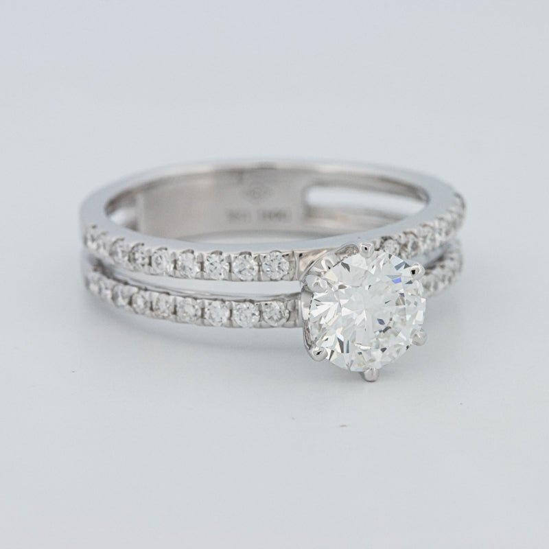 1 CT Round Cut Double Band Pavé Ring (LG) - ZIZOV DIAMONDS