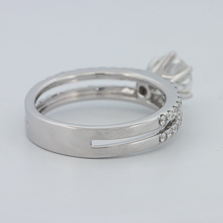 1 CT Round Cut Double Band Pavé Ring (LG) - ZIZOV DIAMONDS