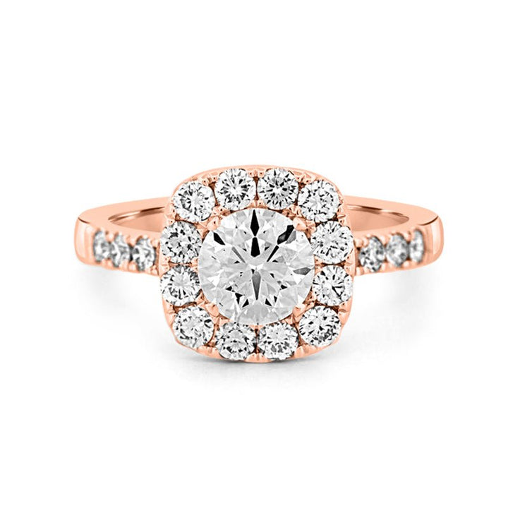 1 CT Round Cut Halo Pavé Solitaire (LG) - ZIZOV DIAMONDS