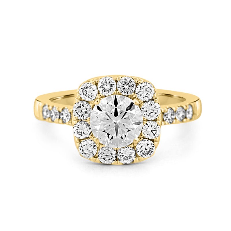 1 CT Round Cut Halo Pavé Solitaire (LG) - ZIZOV DIAMONDS