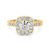 1 CT Round Cut Halo Pavé Solitaire (LG) - ZIZOV DIAMONDS