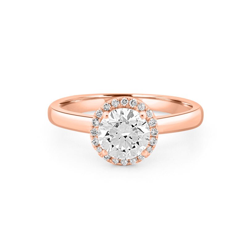 1 CT Round Cut Halo Solitaire (LG) - ZIZOV DIAMONDS