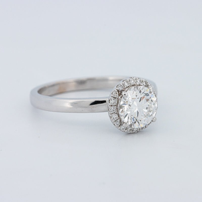 1 CT Round Cut Halo Solitaire (LG) - ZIZOV DIAMONDS