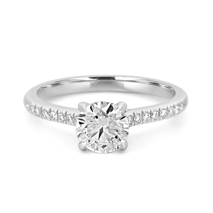 1 CT Round Cut Pavé Solitaire (LG) - ZIZOV DIAMONDS
