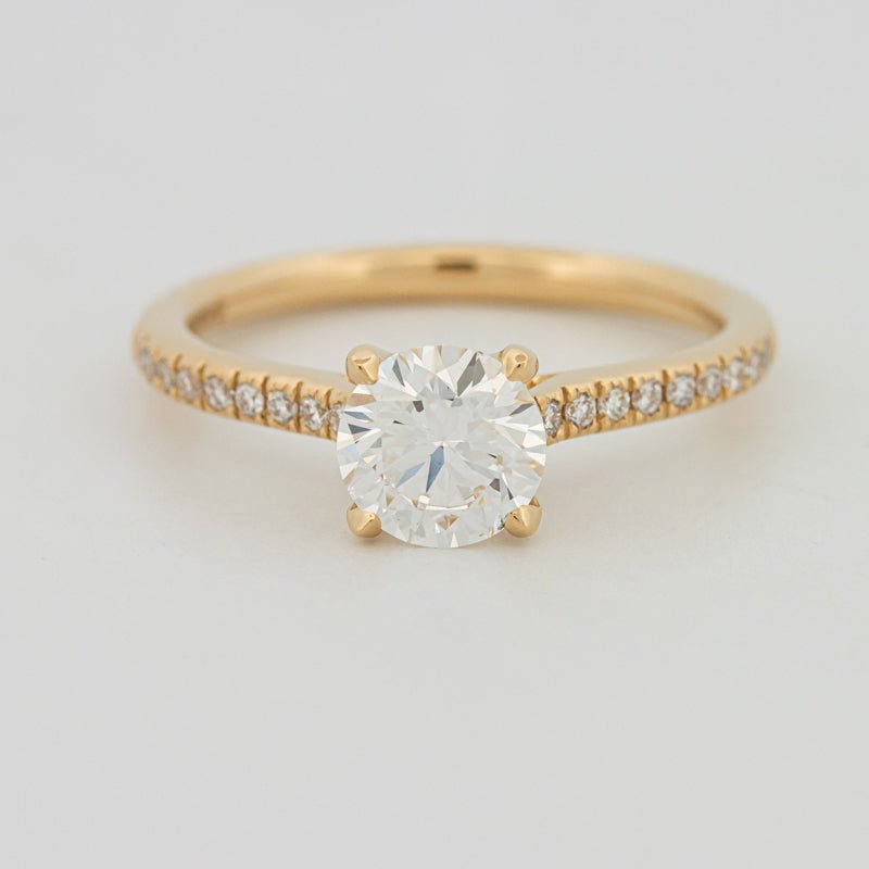 1 CT Round Cut Pavé Solitaire (LG) - ZIZOV DIAMONDS