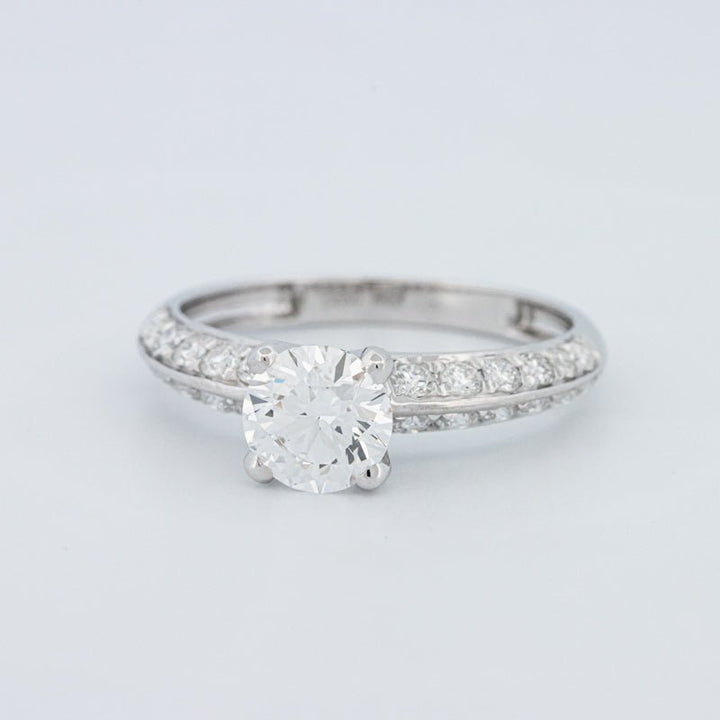 1 CT Round Cut Pavé Solitaire (LG) - ZIZOV DIAMONDS