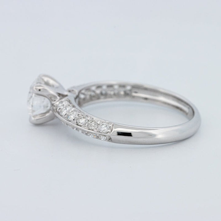 1 CT Round Cut Pavé Solitaire (LG) - ZIZOV DIAMONDS